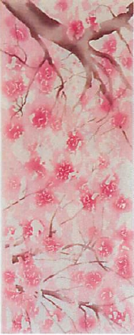 【和モダン】おしゃれな注染手ぬぐい 季節の植物 桜【安心の日本製】