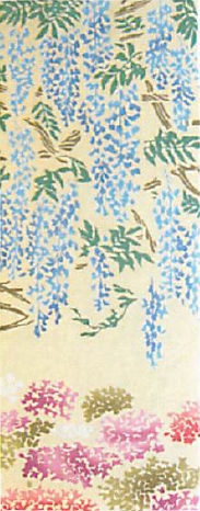 【和モダン】おしゃれな注染手ぬぐい 季節の植物 藤【安心の日本製】