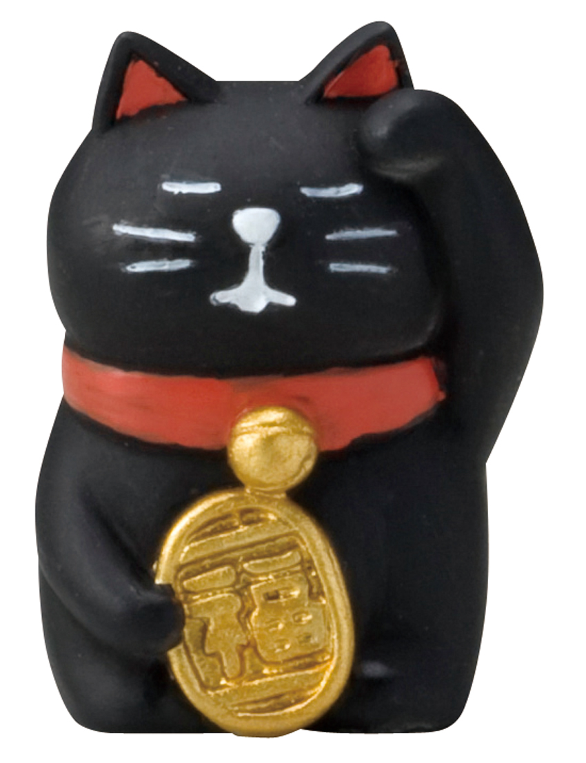 【ご紹介します！年中飾れる開運グッズ！Concombre FUKU福MONOシリーズ！】うとうと招き猫　黒猫