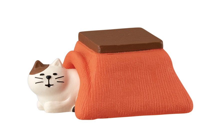 【ご紹介します！年中飾れる開運グッズ！Concombre FUKU福MONOシリーズ！】ぬくぬくこたつ(子猫付き)