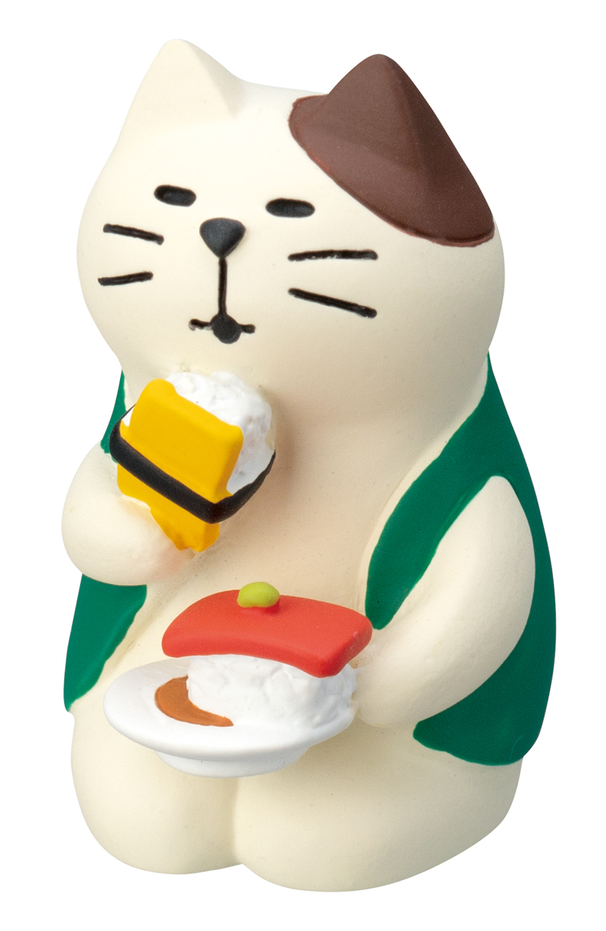【ご紹介します！猫の和雑貨！Concombre商店街！まったり寿司】もぐもぐお寿司猫