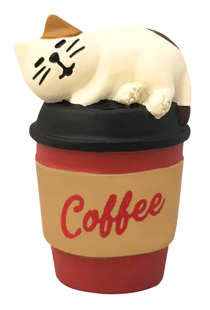 【ご紹介します！猫の和雑貨！Concombre商店街！パンと喫茶やまねこベーカリー】ぽかぽかコーヒー猫