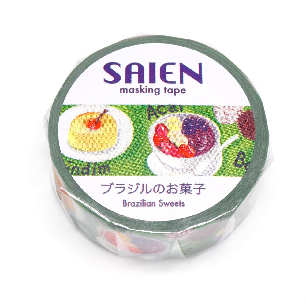 【新登場！安心の日本製！SAIEN 和紙マスキングテープ 作家シリーズ 井口喜美子】ブラジルのお菓子