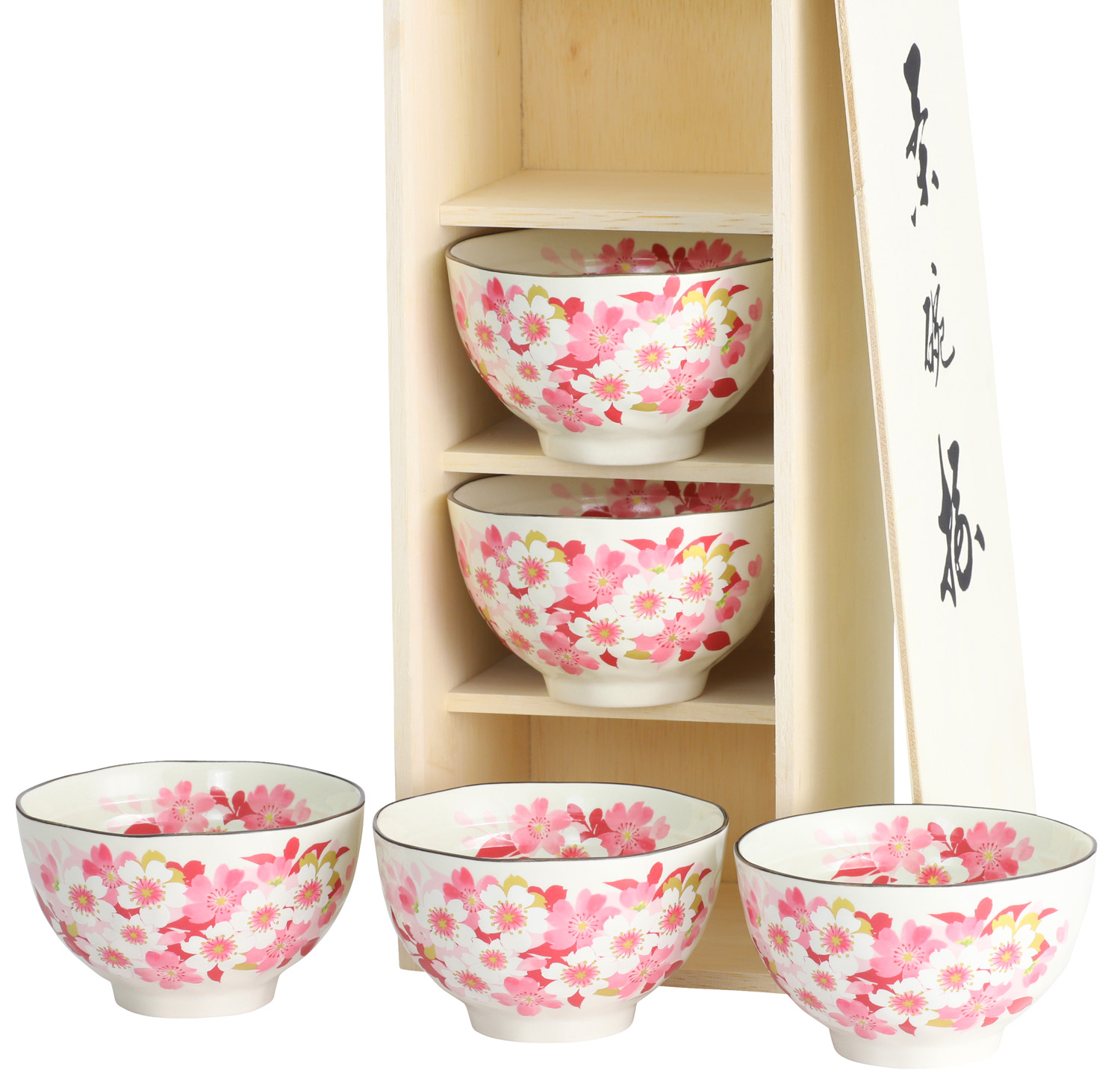 【ご紹介します！安心の日本製！人気の桜の食器！】華笑み飯碗揃