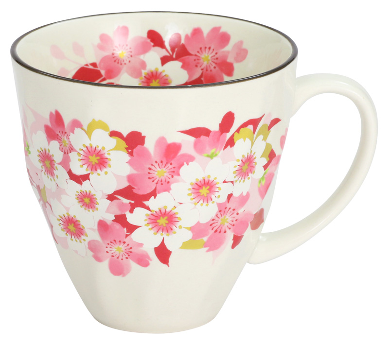 【ご紹介します！安心の日本製！人気の桜の食器！】華笑みマグカップ