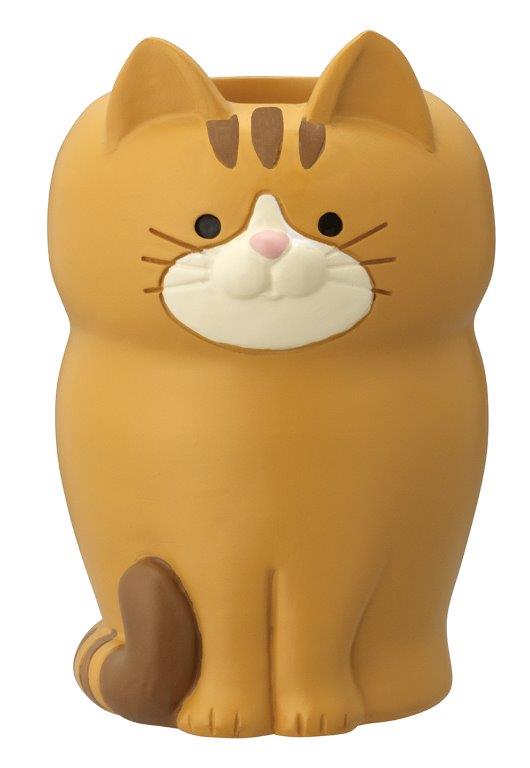 【新登場！お卓の猫ちゃん ～desktop cat～ シリーズ！】おすましミニペンスタンド　トラ