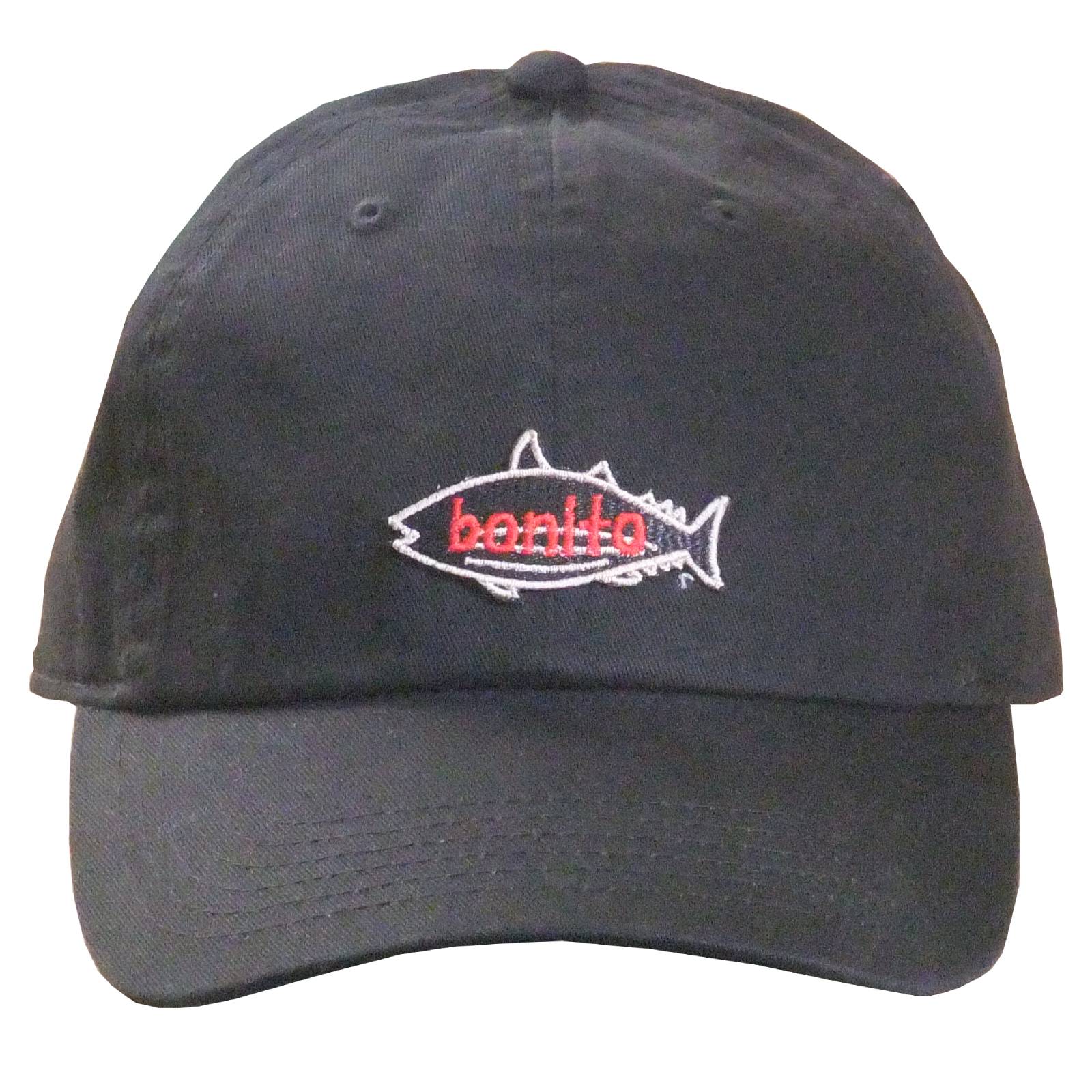 【ご紹介します！魚柄の刺繍ワッペンがかっこいいキャップ！】魚波CAP カツオ ブラック