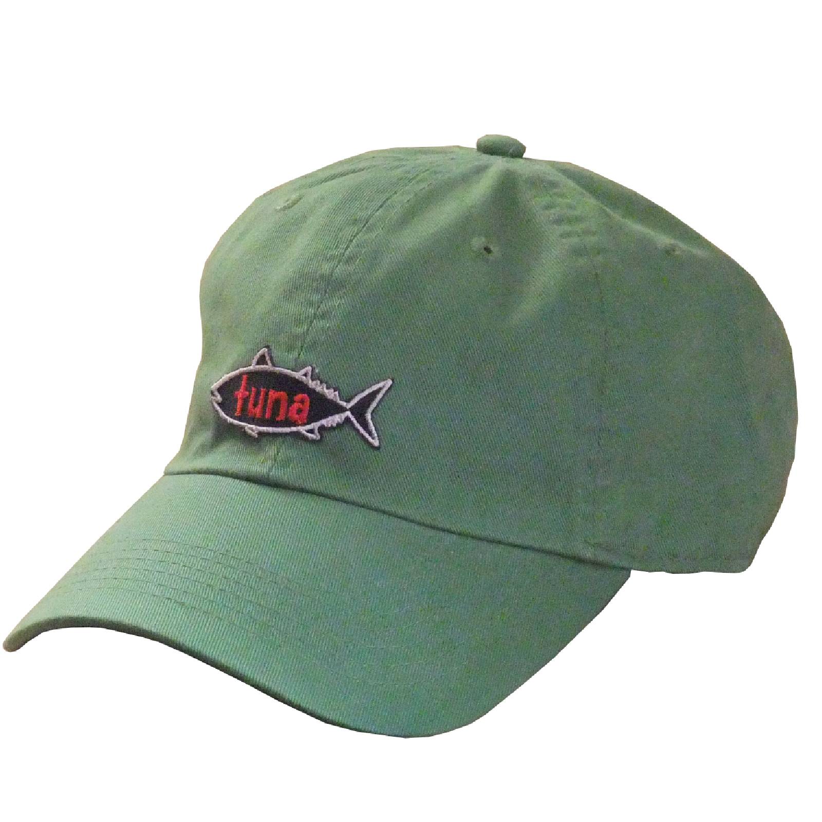 【ご紹介します！魚柄の刺繍ワッペンがかっこいいキャップ！】魚波CAP まぐろ グリーン