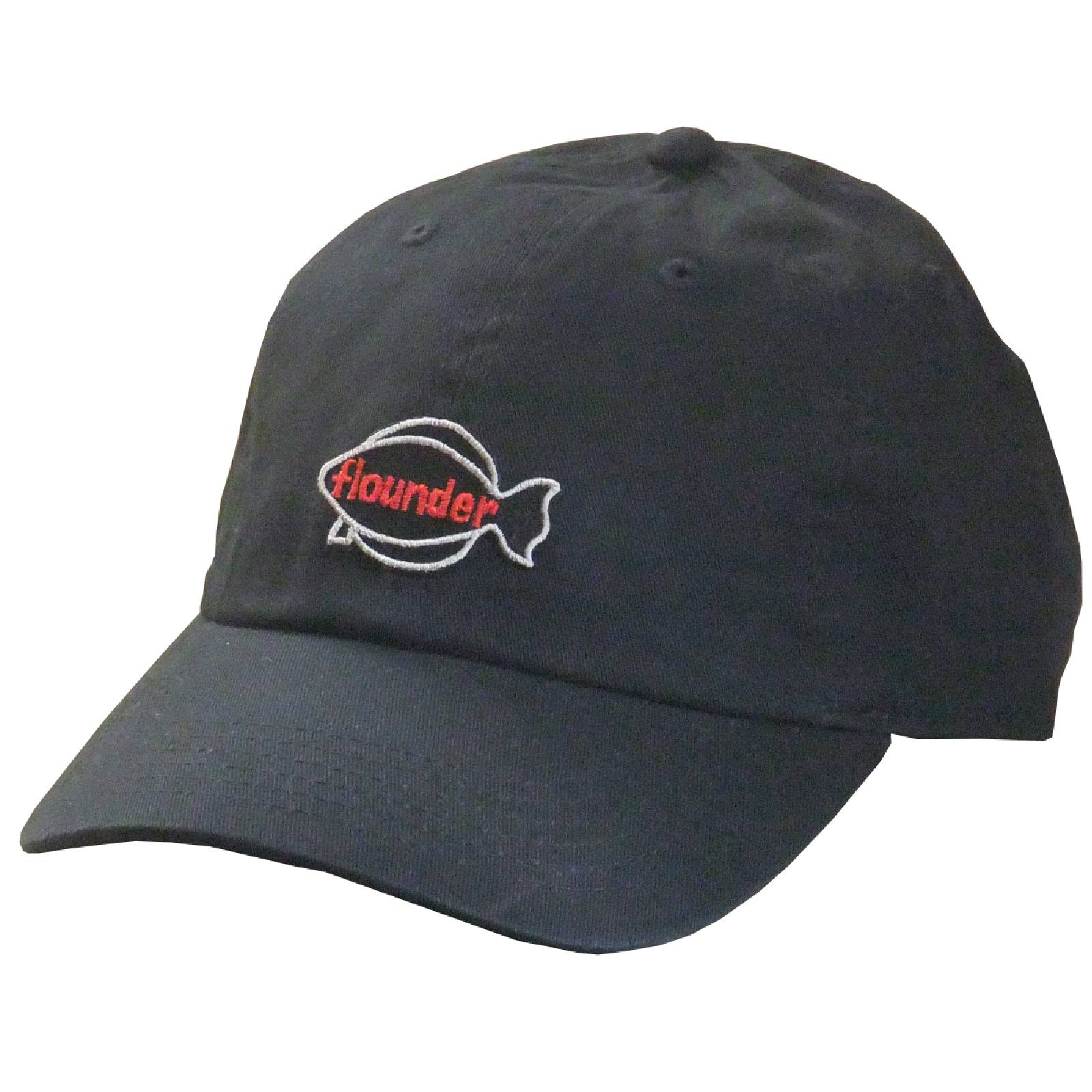 【ご紹介します！魚柄の刺繍ワッペンがかっこいいキャップ！】魚波CAP ひらめ ブラック