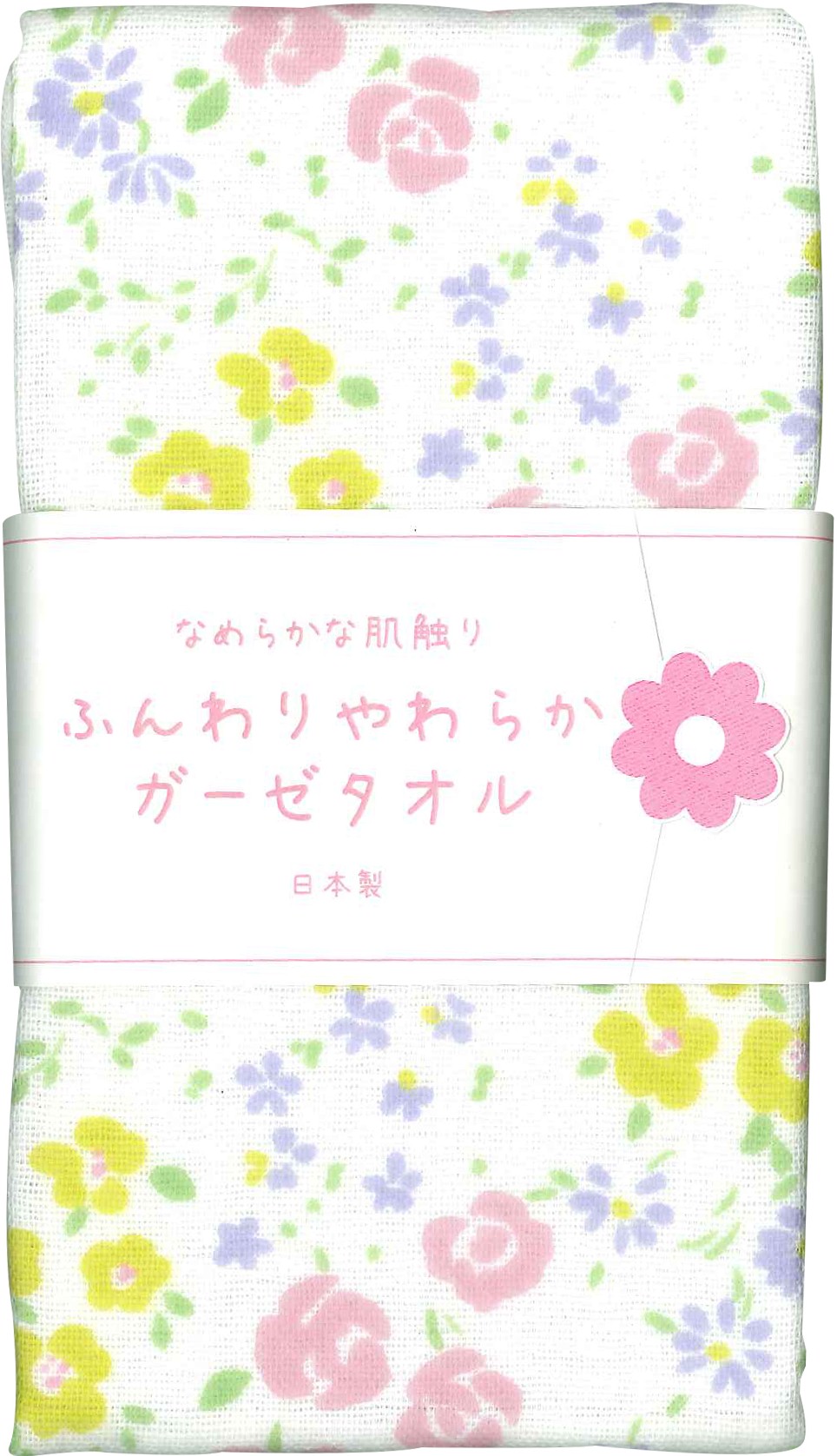 【ご紹介します！安心の日本製！なめらかな肌触り！ふんわり、やわらかガーゼフェイスタオル】のばら