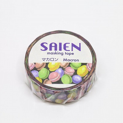 【新登場！安心の日本製！SAIEN 和紙マスキングテープ 作家シリーズ 井口喜美子】マカロン