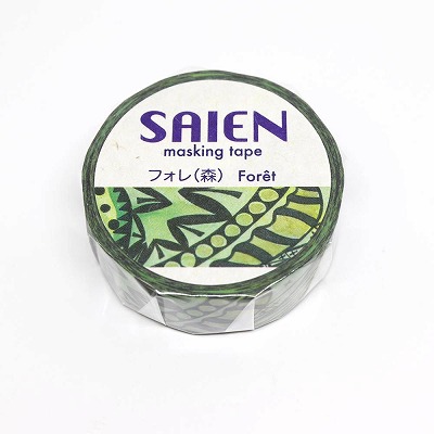 【新登場！安心の日本製！SAIEN 和紙マスキングテープ 作家シリーズ 井口喜美子】Ｆｏｒｅｔ