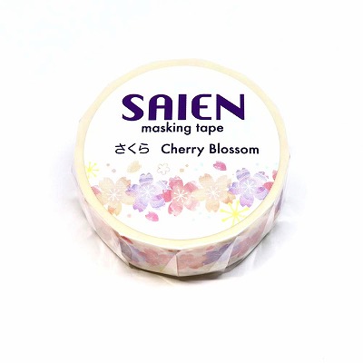 【新登場！安心の日本製！SAIEN 和紙 マスキングテープ オリジナルシリーズ！】さくら