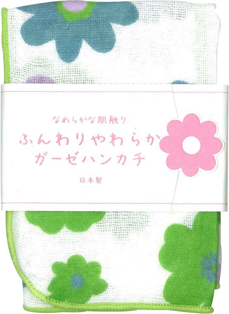 【ご紹介します！安心の日本製！なめらかな肌触り！ふんわり、やわらかタオルハンカチ】花遊び