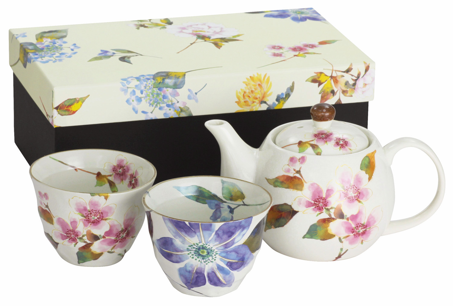 【ご紹介します！安心の日本製！美濃焼　＆藍ギフト『花かぐら』シリーズです！】花かぐらポット茶器