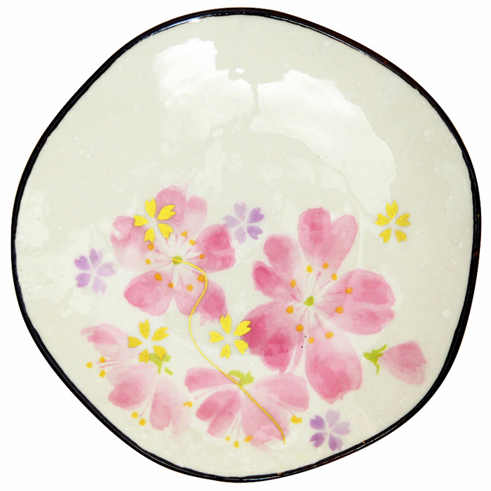 【ご紹介します！日本製！岐阜県美濃焼『花ものがたり小皿』です！】華まつり小皿　桜