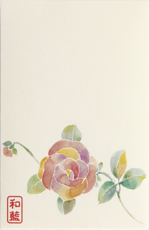 【ご紹介します！日本製！岐阜県美濃和紙ポチ袋『花さと』シリーズです！】花ものがたりポチ袋 バラ