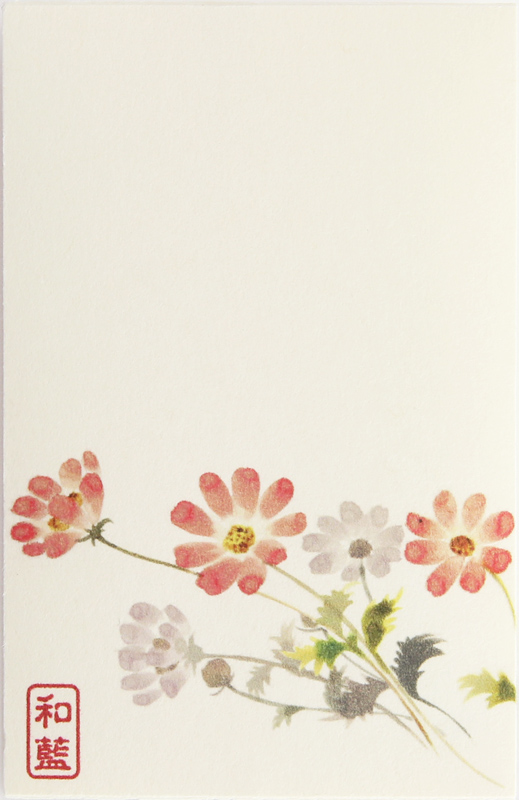 【ご紹介します！日本製！岐阜県美濃和紙ポチ袋『花さと』シリーズです！】花ものがたりポチ袋 コスモス