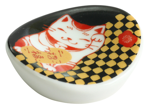【ご紹介します！日本製！美濃焼ギフト『ＫＯＴＯＨＯＧＩ』シリーズ！】RINPA縁起箸置 招き猫