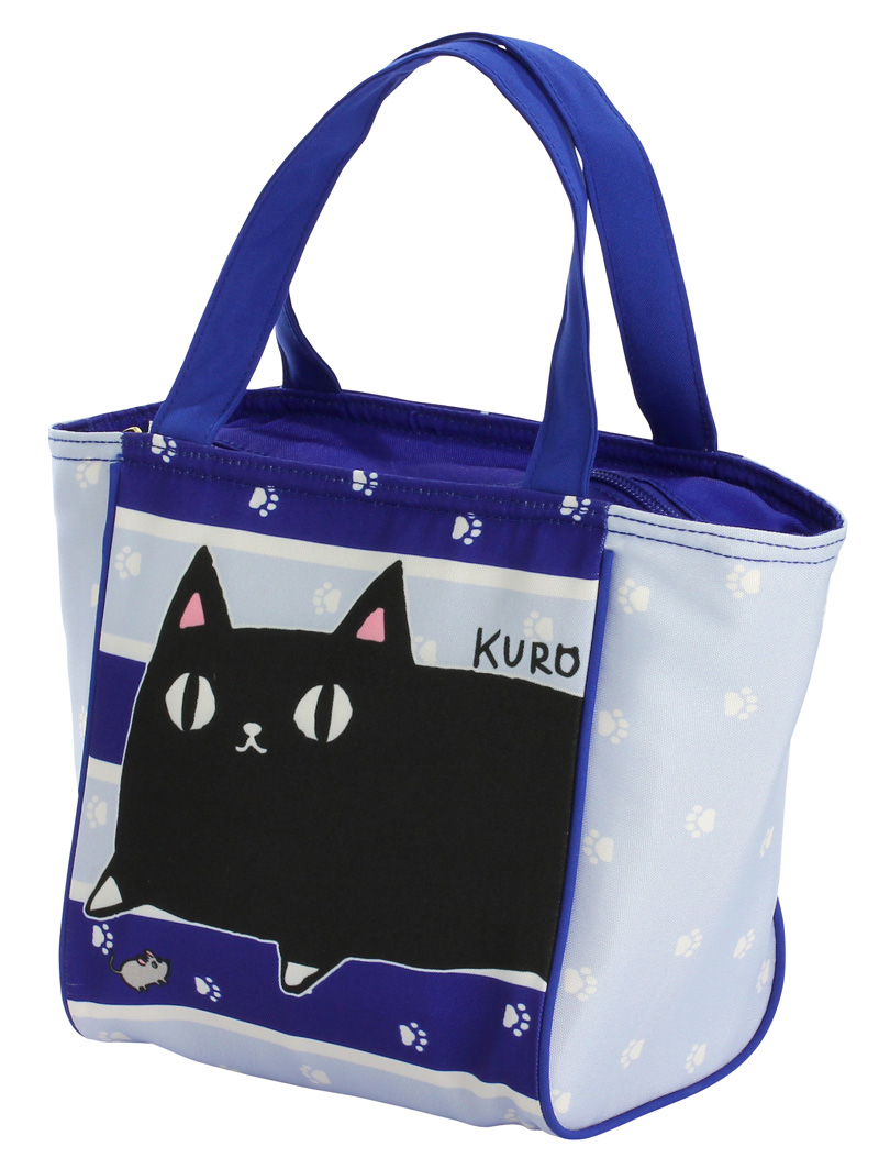 【ご紹介します！ほっこりかわいい！にゃん屋の猫3兄弟シリーズ！】ランチバッグ 猫３兄弟　ＫＵＲＯ