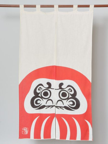 【ご紹介します！ブランド『カヤ』のほっこり可愛い！日本の民芸暖簾】RED DARUMA