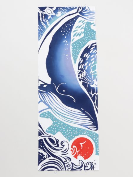 【新登場！日本製！ブランド『カヤ』の人気の雑貨！注染手ぬぐい 縁起鯨 】エンギクジラ