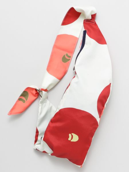 【ご紹介します！ブランド『カヤ』の風呂敷みたいな可愛い鞄！行楽たすきバッグ 和モダン花】WHITE
