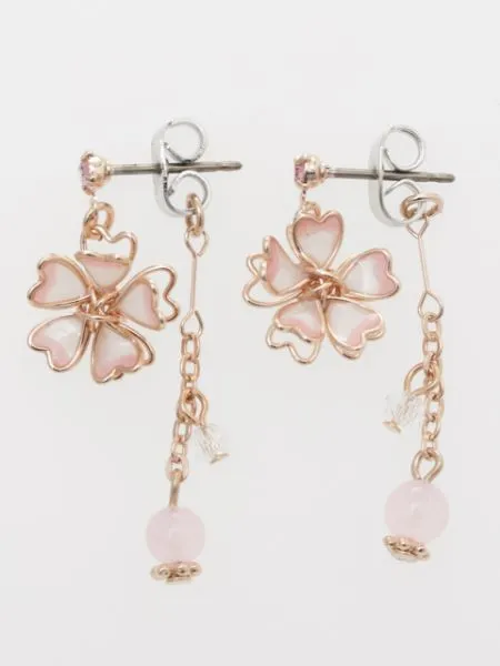 【ご紹介します！安心の日本製！ブランド『カヤ』の可愛いアクセサリー！桜ピアス】咲き桜ピアス  ピンク