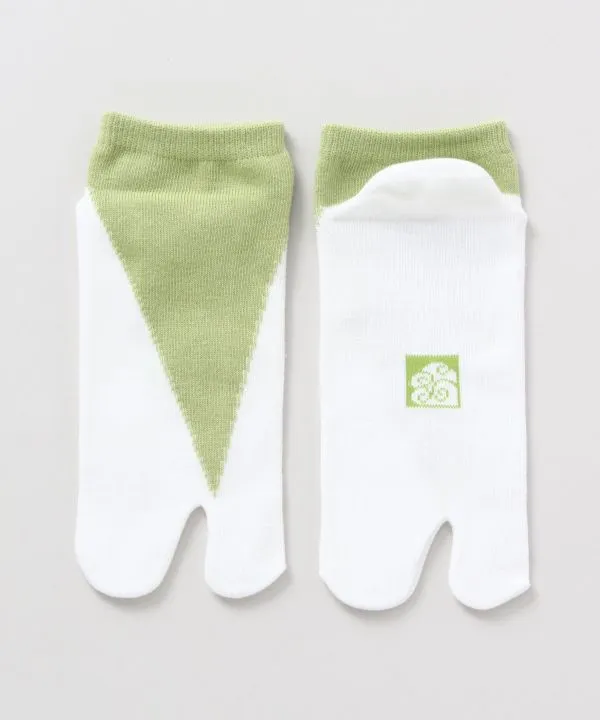 【安心の日本製！四季重ね色で足元が華やぐ！かわいいデザイン！ 足袋型くつ下 23～25cm】ヤナギソメ
