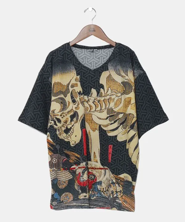 【新登場！】浮世絵メンズTシャツ いなせシリーズ  BK DOKURO