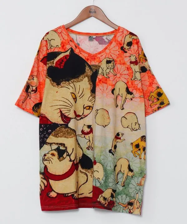 【新登場！】浮世絵メンズTシャツ いなせシリーズ  BE NEKO