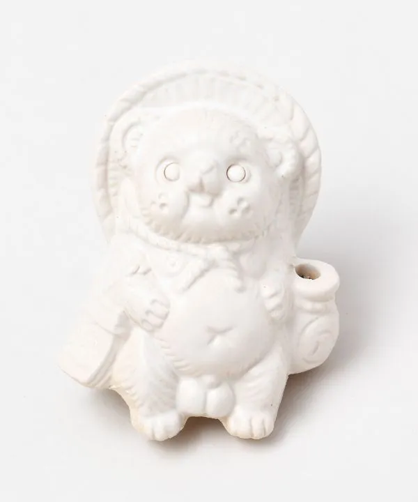 【かわいい！手のひらサイズ！贈り物にもおすすめです！信楽焼 お座りたぬき】白 オス