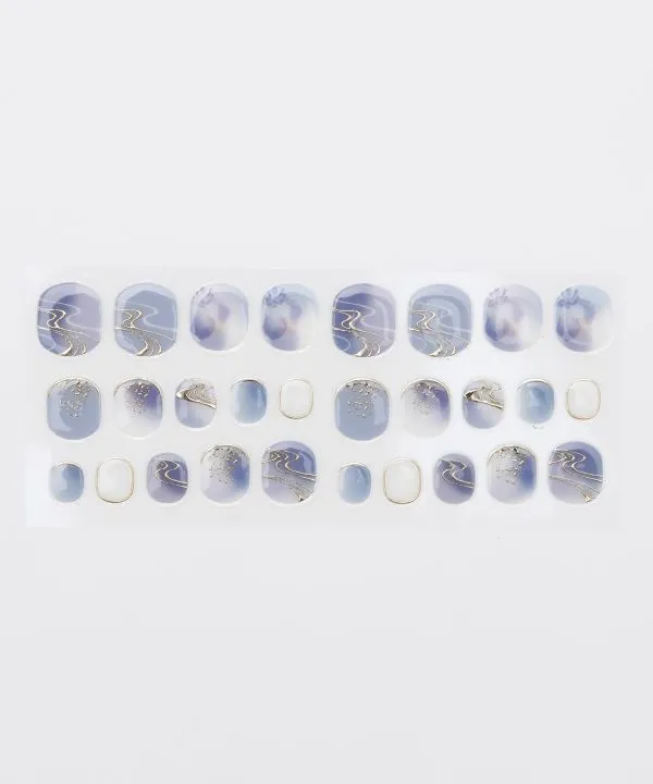 【着物や浴衣にも合わせやすい！ジェルネイル風！おめかし 滲み淡色ネイルシール】ショウブ