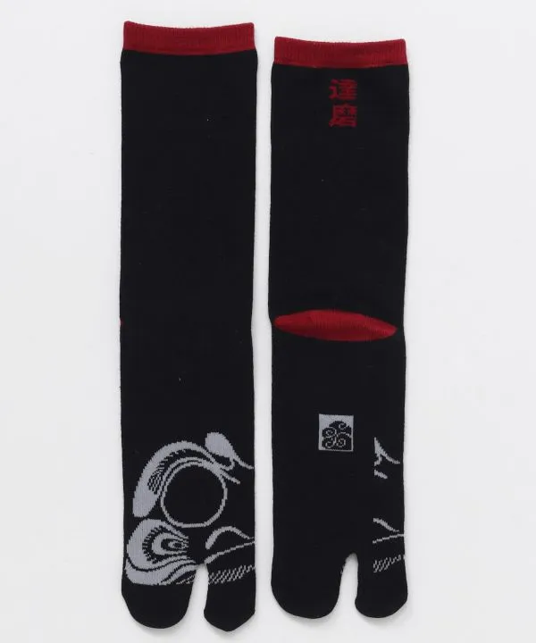 【ご紹介します！安心の日本製！「四季シリーズ」足袋型くつ下25～28cm 達磨顔】27CM中丈