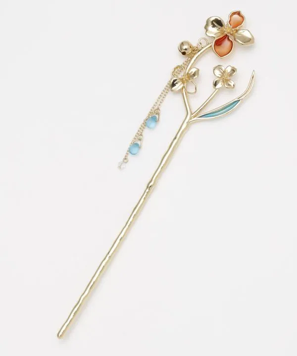 【新登場！揺れるチャームがかわいい！和アクセサリー！普段使いにも！花優美かんざし】NANOHANA