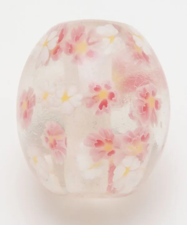 【和アクセサリー！桜とんぼ玉！和の粋をギュッと閉じ込めた小さな宝石☆】桃
