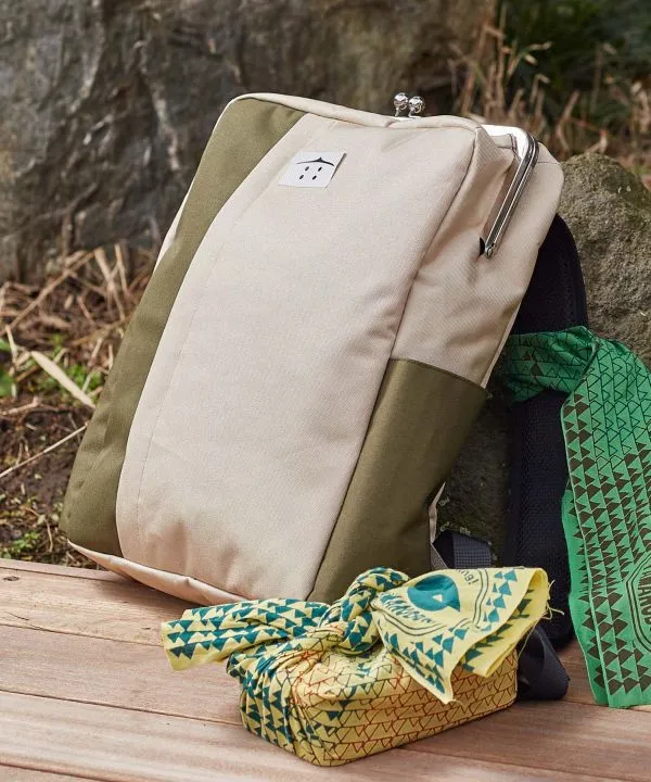 【モダンBAGシリーズ！おしゃれななシルエット！ウキヨキがま口リュック】BE GR