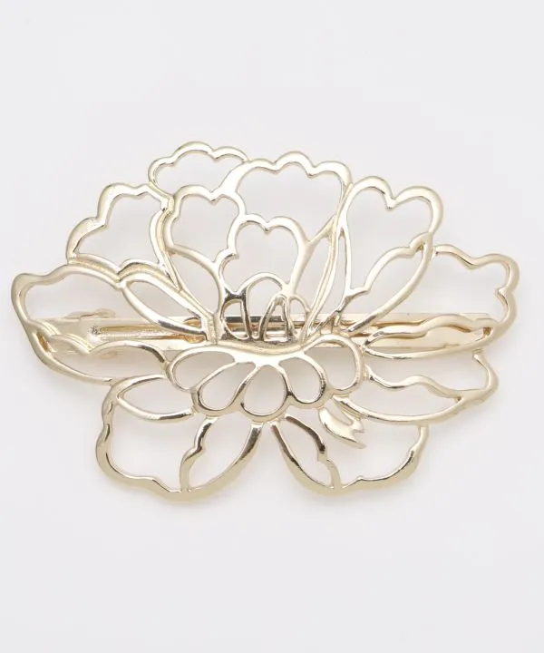 【芍薬を透かし絵のように表した！芍薬咲きバレッタ 和アクセサリー  】KIN