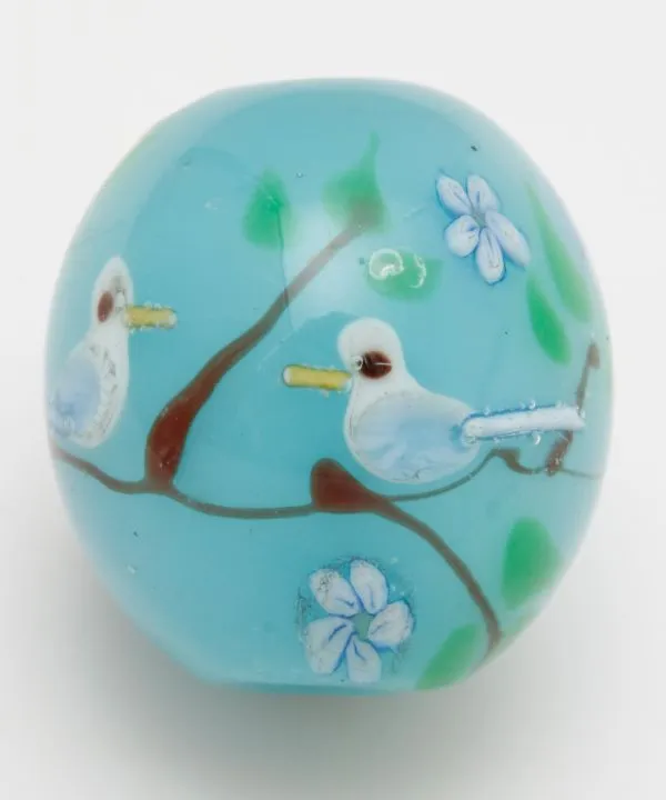 【ご紹介します！ブランド『カヤ』の鳥とんぼ玉2cm 和アクセサリー】水色