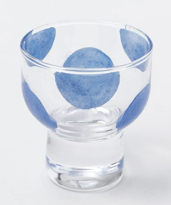【安心の日本製！ブランド『カヤ』の玉模様酒器 ガラス盃】コンペキ
