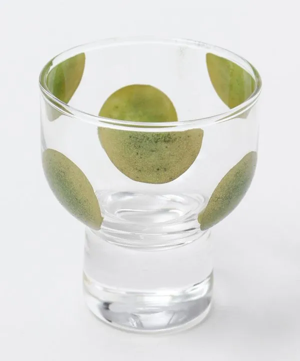 【安心の日本製！ブランド『カヤ』の玉模様酒器 ガラス盃】ワカミドリ