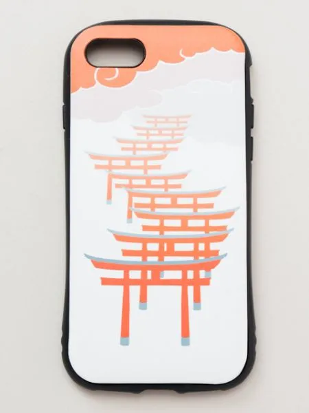 【神社で祈祷して頂いた御守りシール付！iPhone8/7兼用 ハイブリッドケース 携帯守護衣】連続鳥居