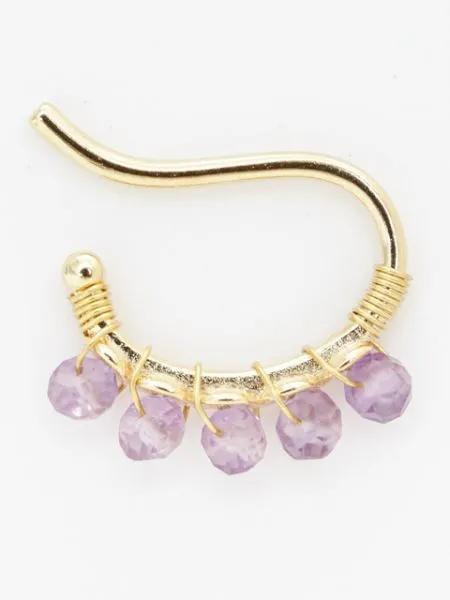 【ご紹介します！華やか！存在感抜群！流星イヤーカフ】LAVENDER AMETHYST