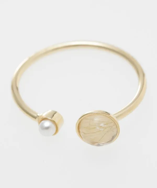 【小粒の天然石が繊細に輝く！上品なリング「岩座」輝煌真珠リング】RUTILATED QUARTZ