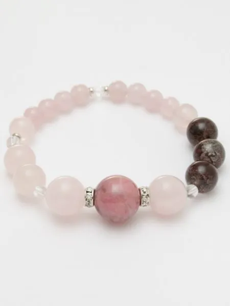 【ギフトや贈り物にもおすすめ！大輪 ロードナイトブレスレット】RHODONITE