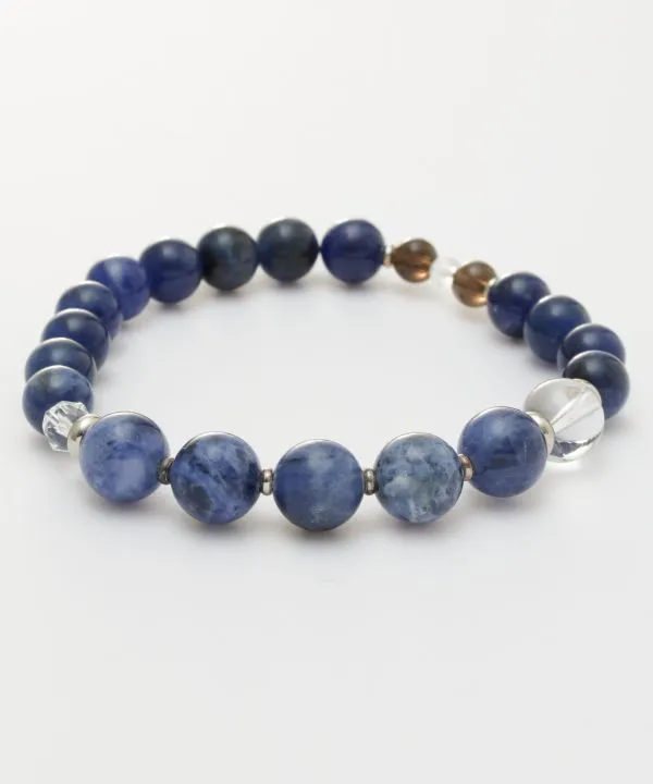 【ギフトや贈り物にもおすすめ！瀟洒 ソーダライトブレスレット10mm玉天然石】SODALITE