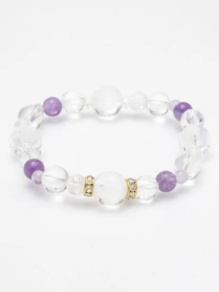 【ギフトや贈り物にもおすすめ！「二月如月」産石四神ブレスレット】AMETHYST