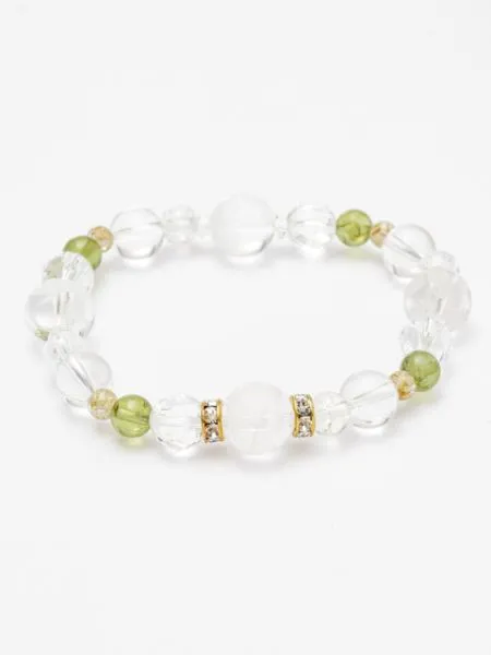 【ギフトや贈り物にもおすすめ！「八月葉月」産石四神ブレスレット】PERIDOT