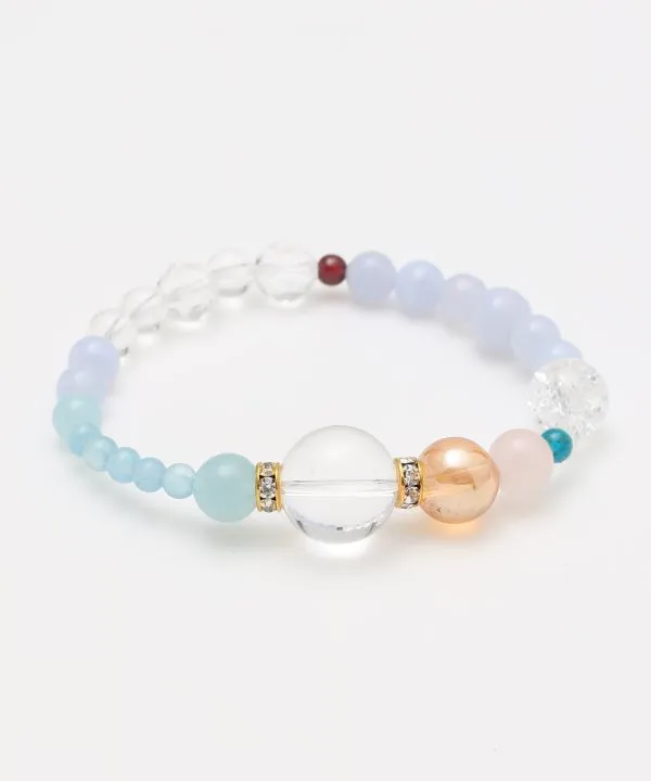 【ギフトや贈り物にもおすすめ！多幸　アクアマリンブレスレット】AQUAMRINE
