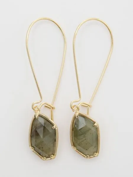 【ご紹介します！天然石ならではの風合いを楽しめる！留め石ピアス】LABRADORITE